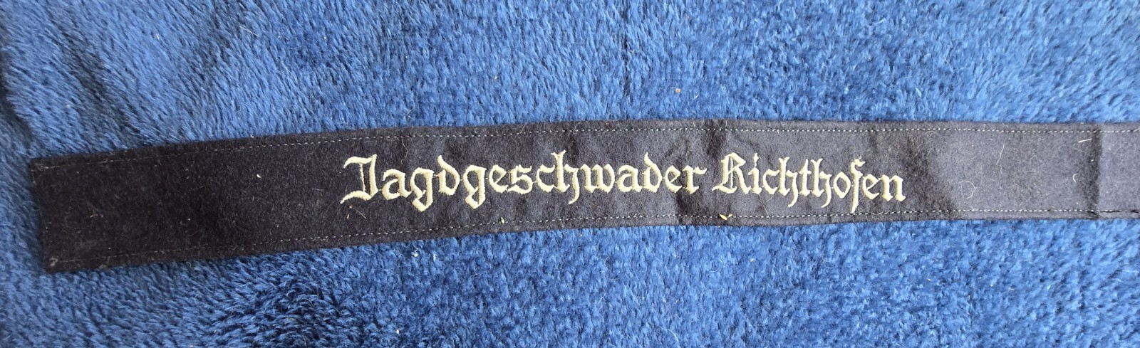 Vintage German Luftwaffe Jagdgeschwader Richthofen Cuff Title Ärmelband WWII Era