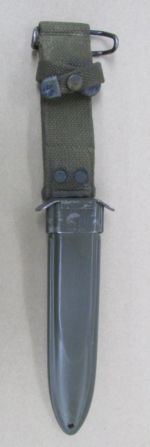 Genuine WW2 U.S. M8 Scabbard for M3 Fighting Knife / M1 Carbine Bayonet BM Co C Genuine WW2 U.S. M8 Scabbard for M3 Fighting Knife / M1 Carbine Bayonet BM Co C