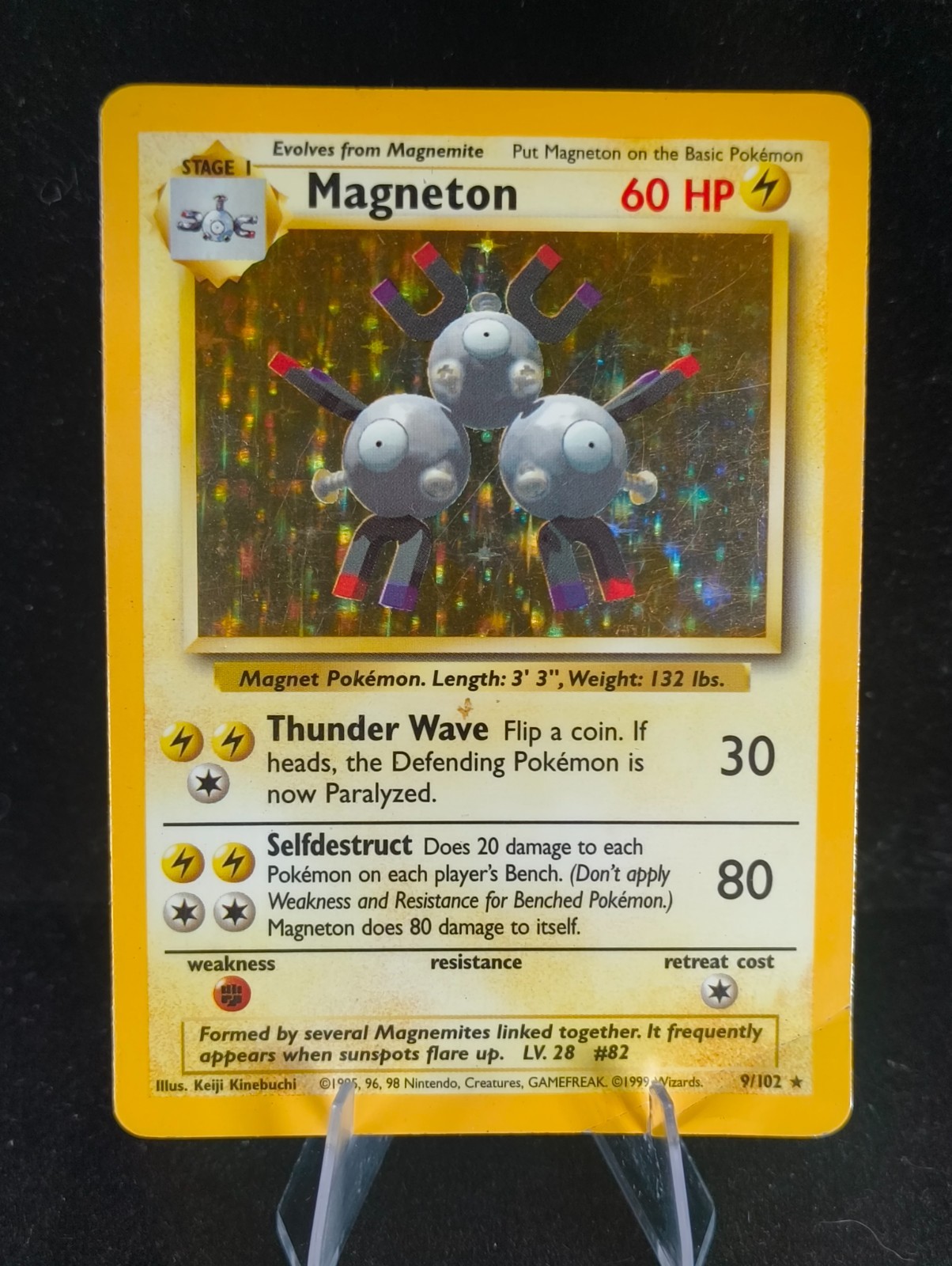HP | Magneton | Base Set Unlimited | 9/102 | Holo | Rare Holo HP | Magneton | Base Set Unlimited | 9/102 | Holo | Rare Holo