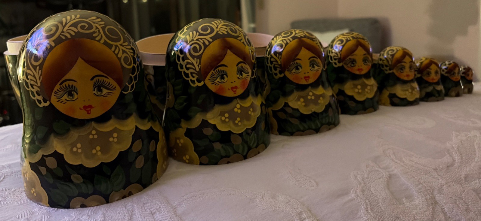 Vintage 1994 Russian Nesting Dolls 8 Piece Set Signed Sergiev Posad Matryoshka Vintage 1994 Russian Nesting Dolls 8 Piece Set Signed Sergiev Posad Matryoshka