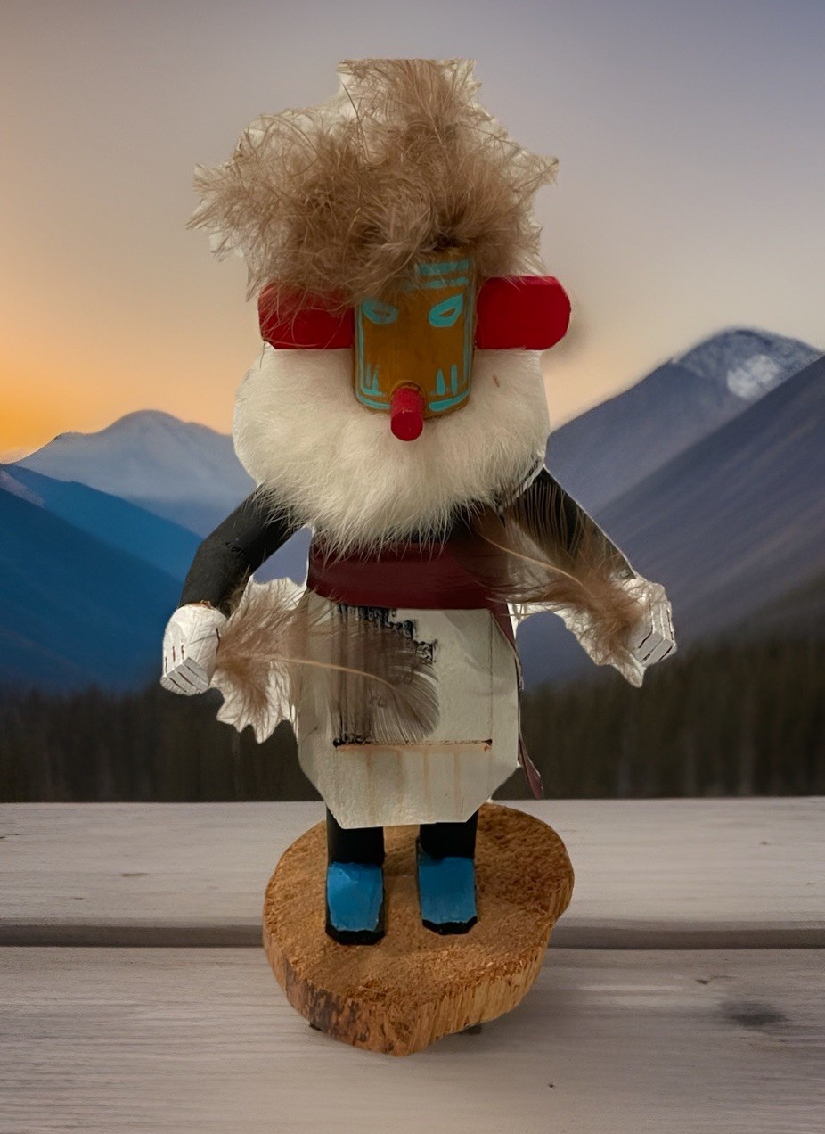Vintage Navajo Morning Singer Kachina Doll Signed Elsie Willie 8.5in 1970s-1990s