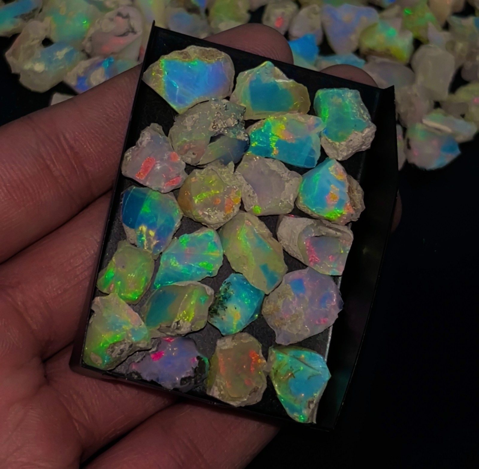 Natural Ethiopian Opal Rough Stones – 10-14 mm, Welo Fire Opal, Raw Crystals Natural Ethiopian Opal Rough Stones – 10-14 mm, Welo Fire Opal, Raw Crystals