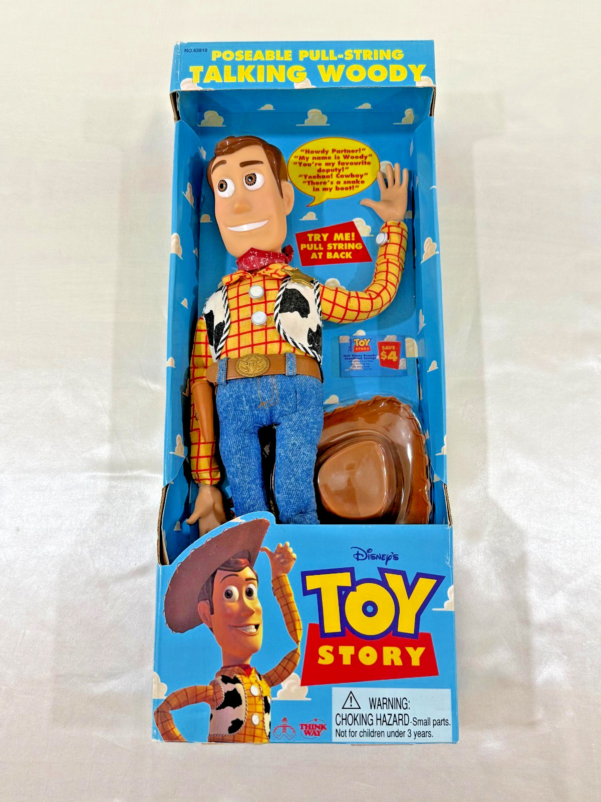 1995 TOY STORY WOODY DOLL POSEABLE PULL STRING 1st EDITION THINKWAY DISNEY RARE 1995 TOY STORY WOODY DOLL POSEABLE PULL STRING 1st EDITION THINKWAY DISNEY RARE