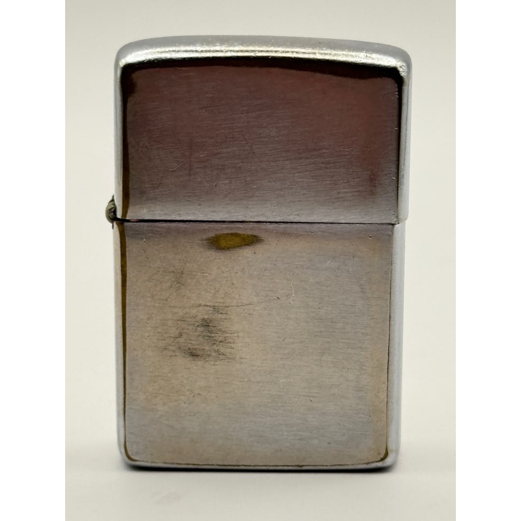 1975 Zippo Regular Plain Brushed 1977 Slash Date Code Lighter Vintage USA Used