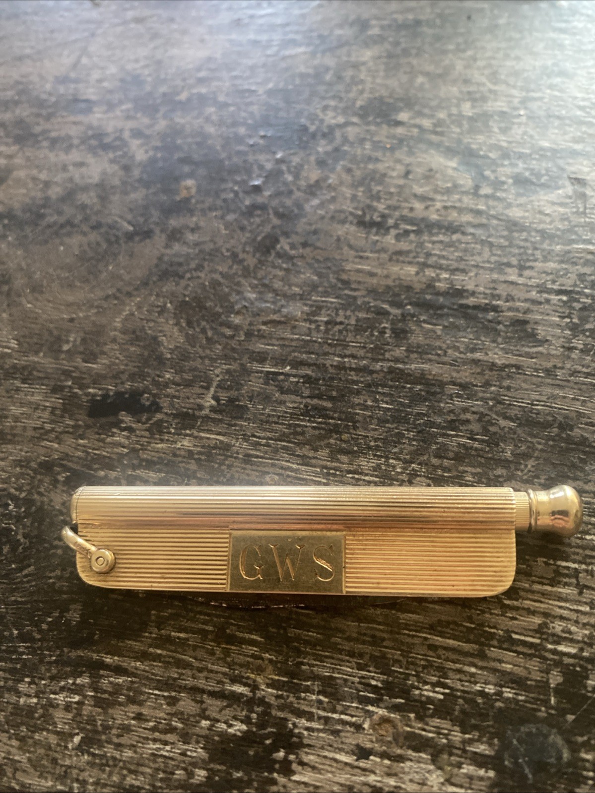 Solid Gold 14k pencil And Knife Set Keychain Real Gold Solid Gold 14k pencil And Knife Set Keychain Real Gold