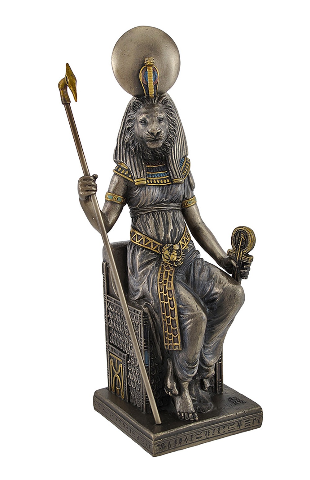 Egyptian Goddess Sekhmet Sitting on Throne Statue Egyptian Goddess Sekhmet Sitting on Throne Statue