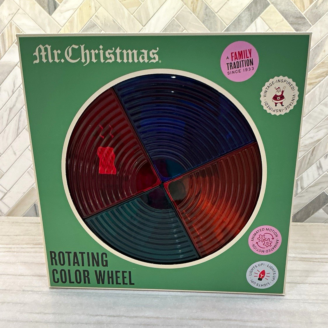 Mr. Christmas LED Rotating Color Wheel Multicolor Indoor Corded Switch Mr. Christmas LED Rotating Color Wheel Multicolor Indoor Corded Switch