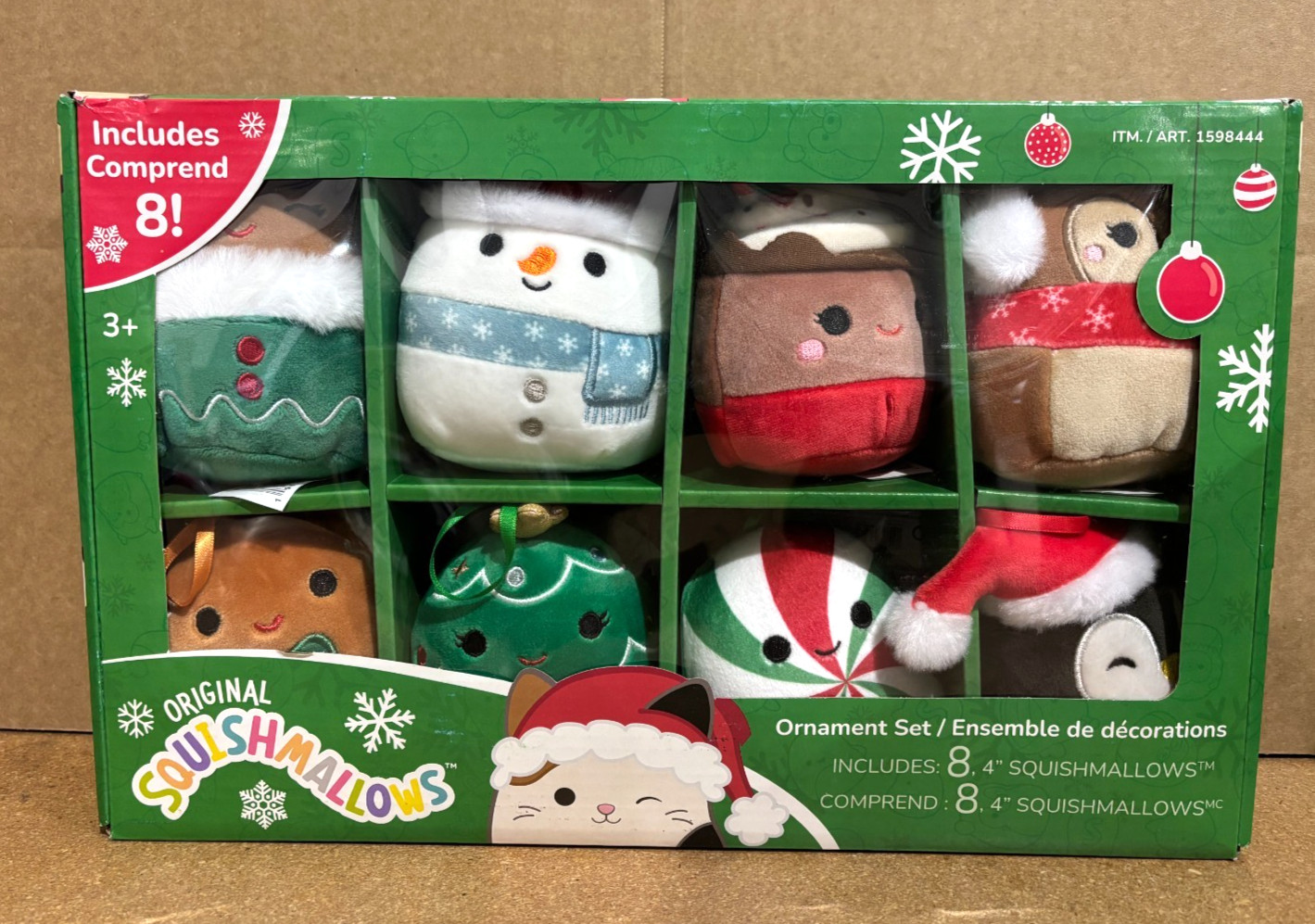 Squishmallows Ornament 8pc set Christmas Themed (1598444) Squishmallows Ornament 8pc set Christmas Themed (1598444)