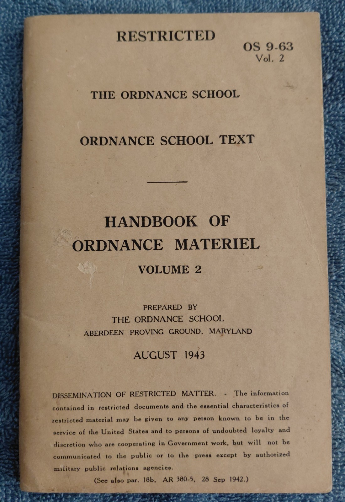 Handbook of Ordnance Materiel Vol. 2 – August 1943 – WWII Historical Manual Book Handbook of Ordnance Materiel Vol. 2 – August 1943 – WWII Historical Manual Book