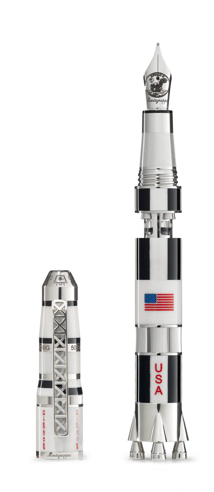 BLEMISHED MONTEGRAPPA MOON LANDING 50TH ANNIVERSARY LIMITED FOUNTAIN PEN # X/363 BLEMISHED MONTEGRAPPA MOON LANDING 50TH ANNIVERSARY LIMITED FOUNTAIN PEN # X/363