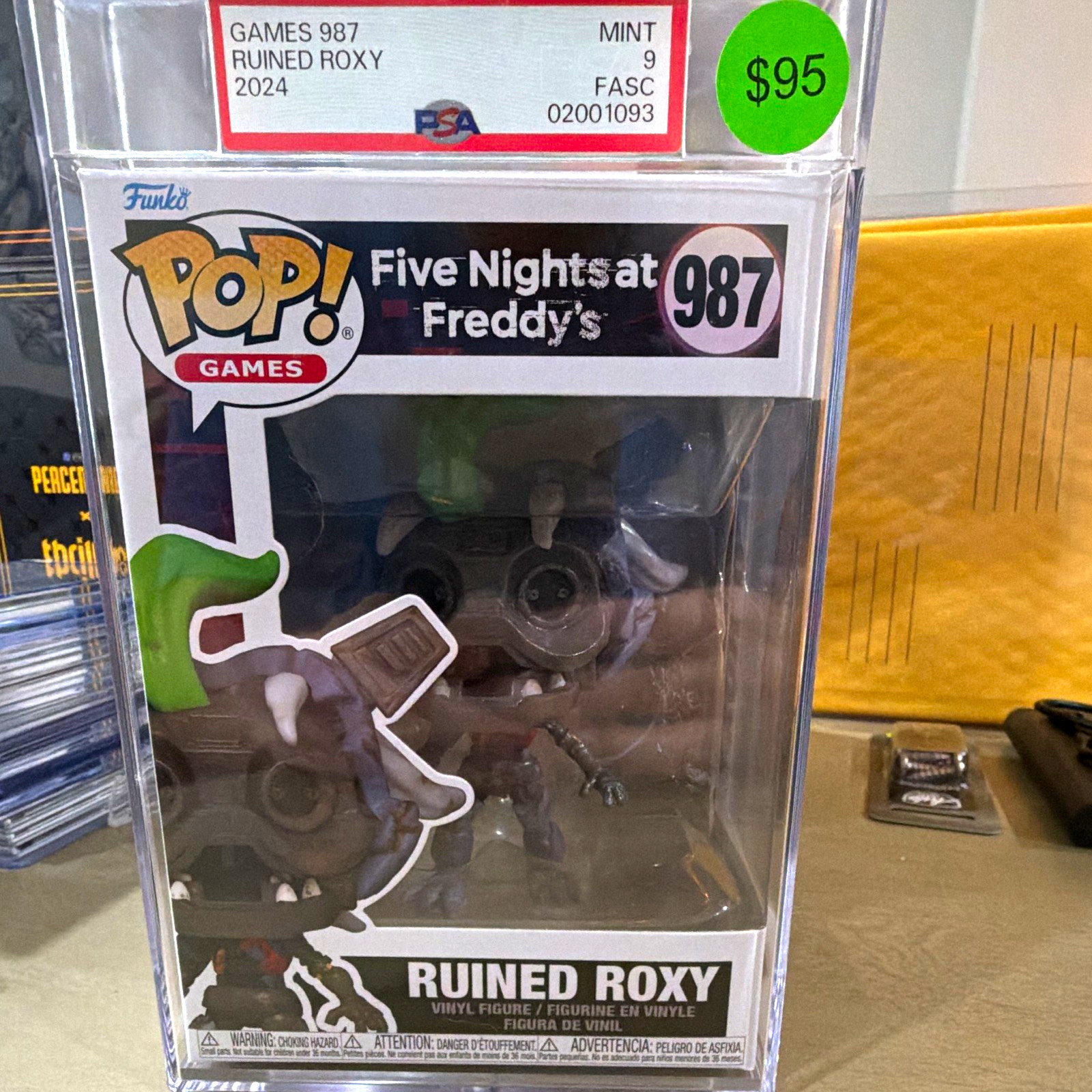 Funko Pop Games FNAF Ruined Roxy #987 2024 PSA 9 Cert 02001093 Funko Pop Games FNAF Ruined Roxy #987 2024 PSA 9 Cert 02001093