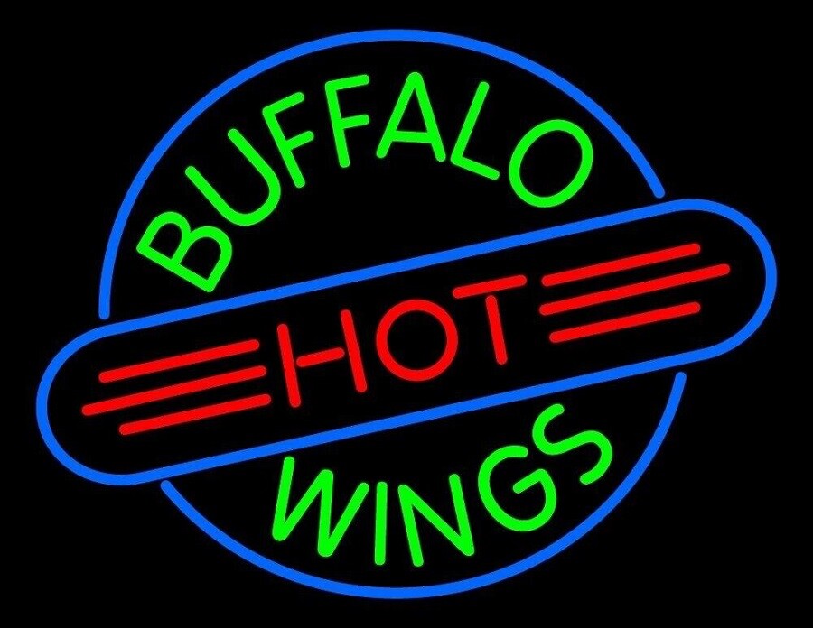 Buffalo Hot Wings Open Neon Lamp Light Sign 24"x20" Beer Hanging Nightlight EY Buffalo Hot Wings Open Neon Lamp Light Sign 24"x20" Beer Hanging Nightlight EY