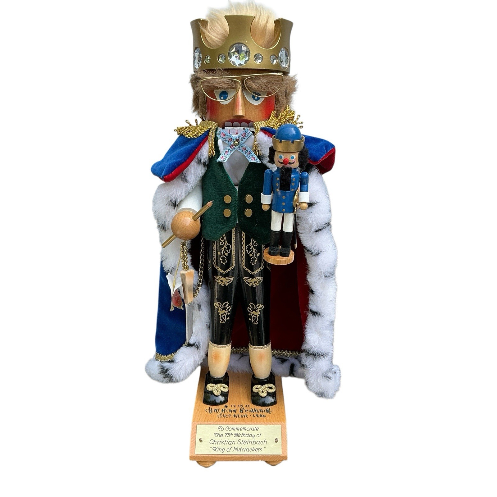 Steinbach Jubilee King Nutcracker S1000 Ltd Ed 1996 Signed Christian Steinbach Steinbach Jubilee King Nutcracker S1000 Ltd Ed 1996 Signed Christian Steinbach