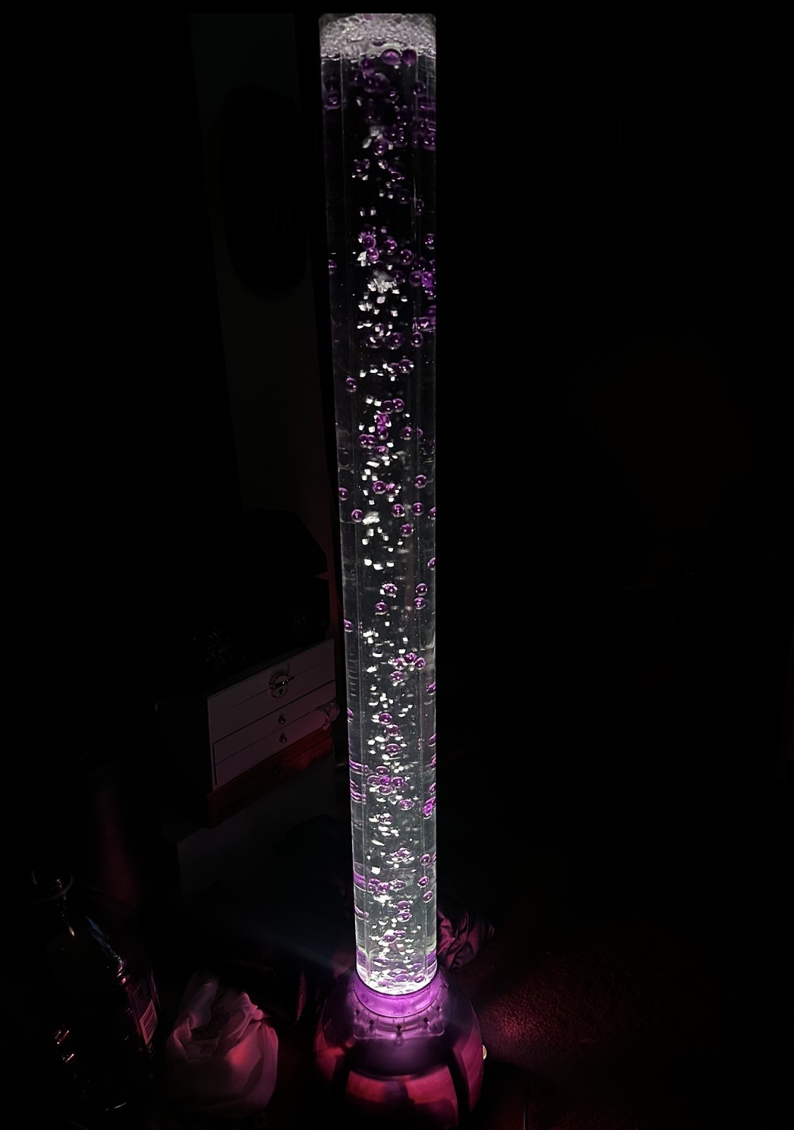 AQUA PEARL Lite PURPLE /PINK 39” Bubbler Rare NIB Vintage Spencer’s Motion NEW AQUA PEARL Lite PURPLE /PINK 39” Bubbler Rare NIB Vintage Spencer’s Motion NEW