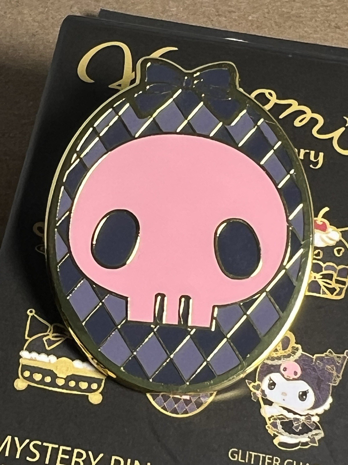 Loungefly Sanrio Kuromi 20th Anniversary Blind Box Pin Pink Skeleton New Loungefly Sanrio Kuromi 20th Anniversary Blind Box Pin Pink Skeleton New