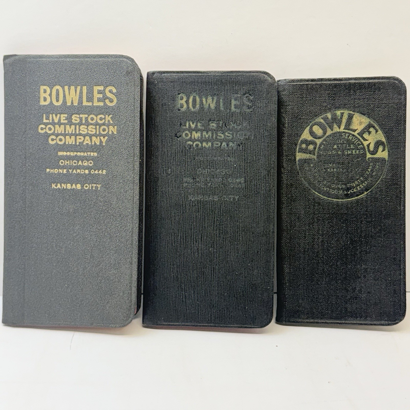 Antique Bowles Live Stock Commission Co Pocket Diaries 1923-1927 Chicago KC Lot Antique Bowles Live Stock Commission Co Pocket Diaries 1923-1927 Chicago KC Lot