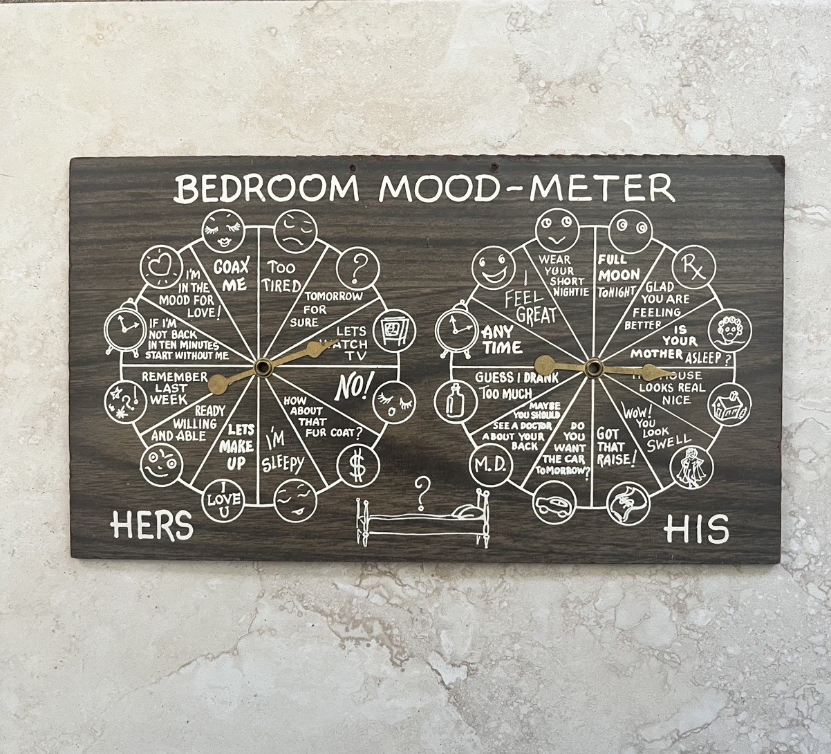 Mood-o-meter 50’s retro humor Vintage Bedroom Wall Art