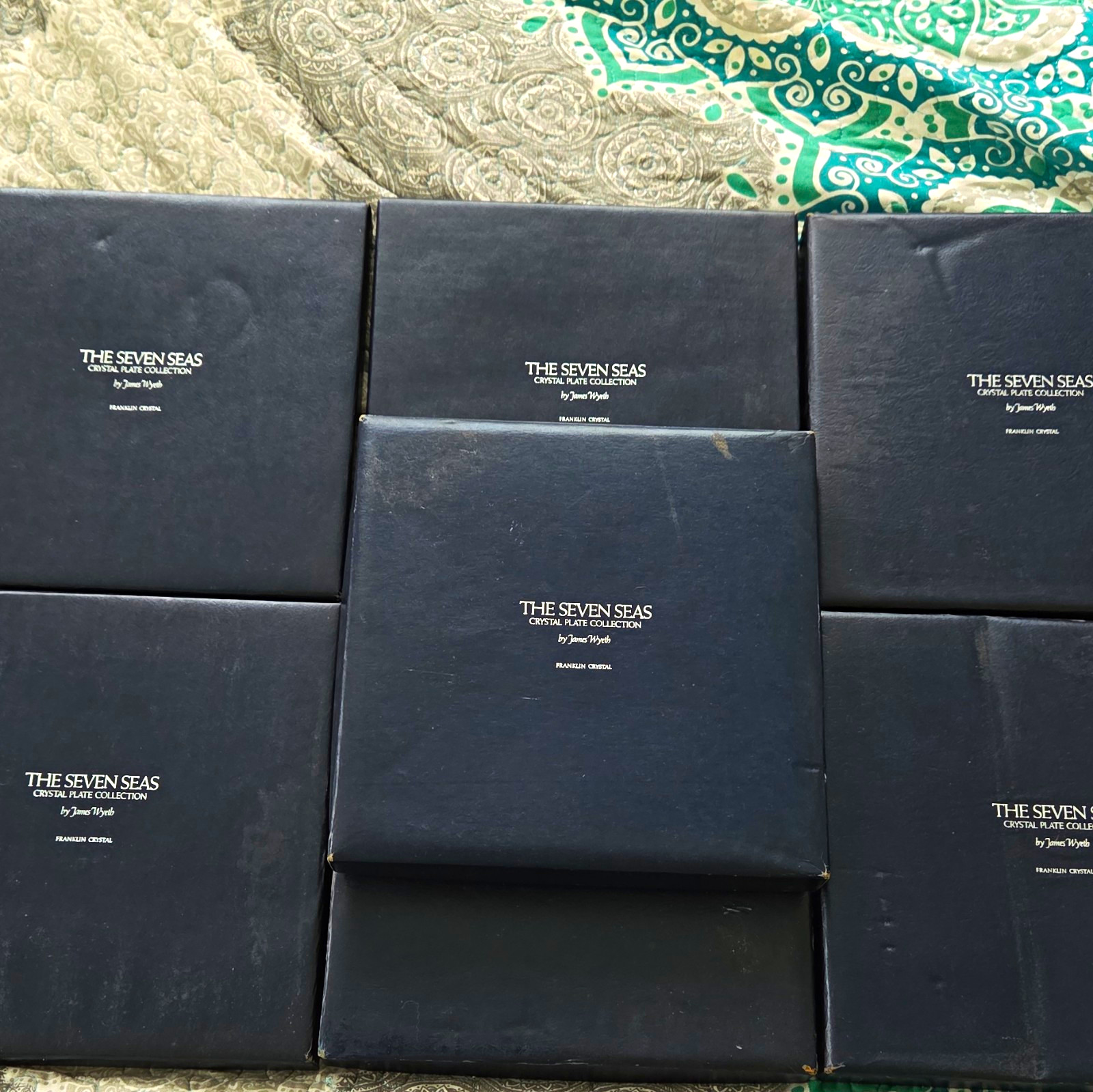 Franklin Mint Seven Seas Crystal Collector Plates Set of 7 Limited Edition Franklin Mint Seven Seas Crystal Collector Plates Set of 7 Limited Edition