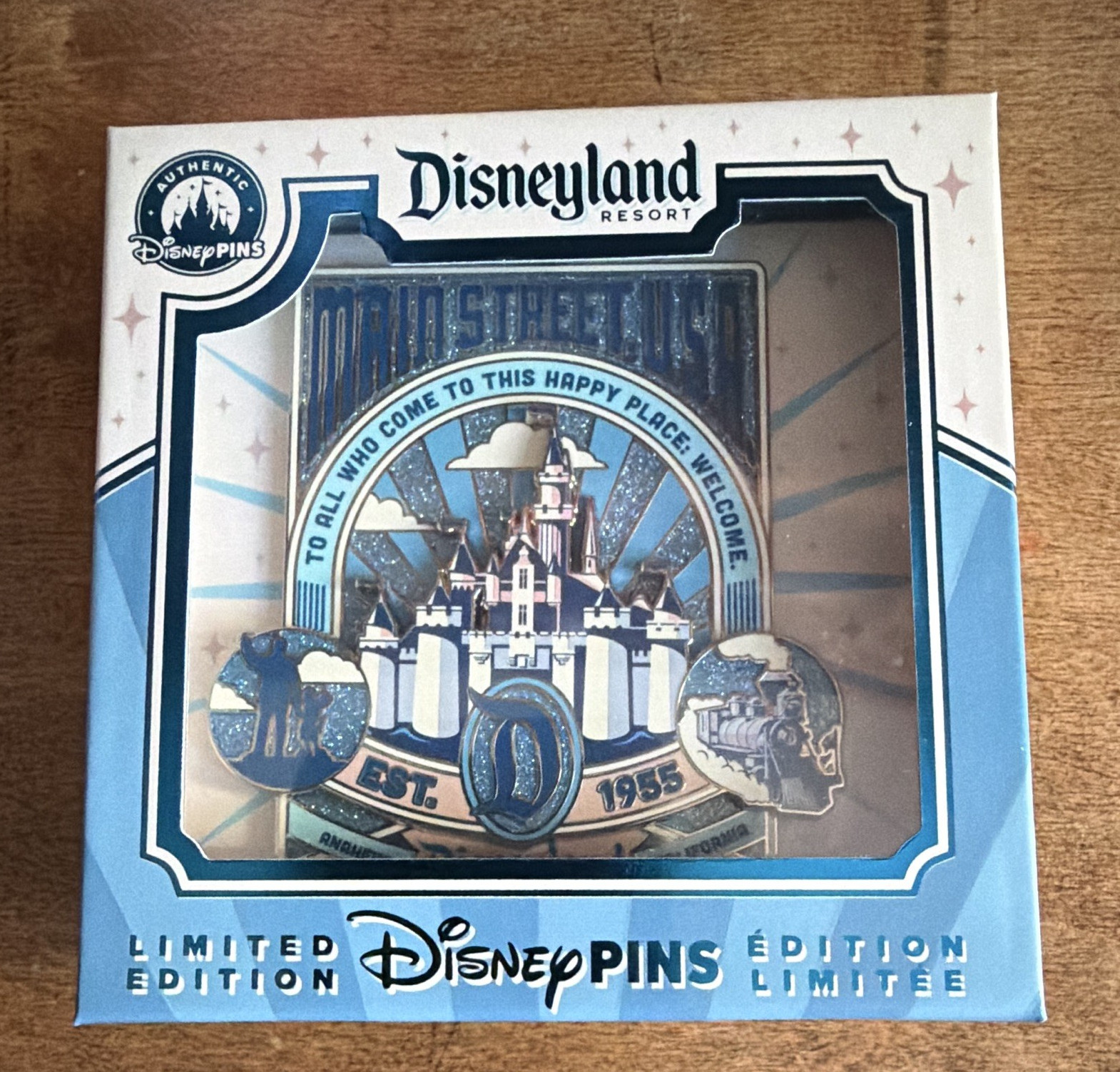 Disney Limited Edition Disneyland/DCA Main Street U.S.A. Est. 1955 Pin Disney Limited Edition Disneyland/DCA Main Street U.S.A. Est. 1955 Pin