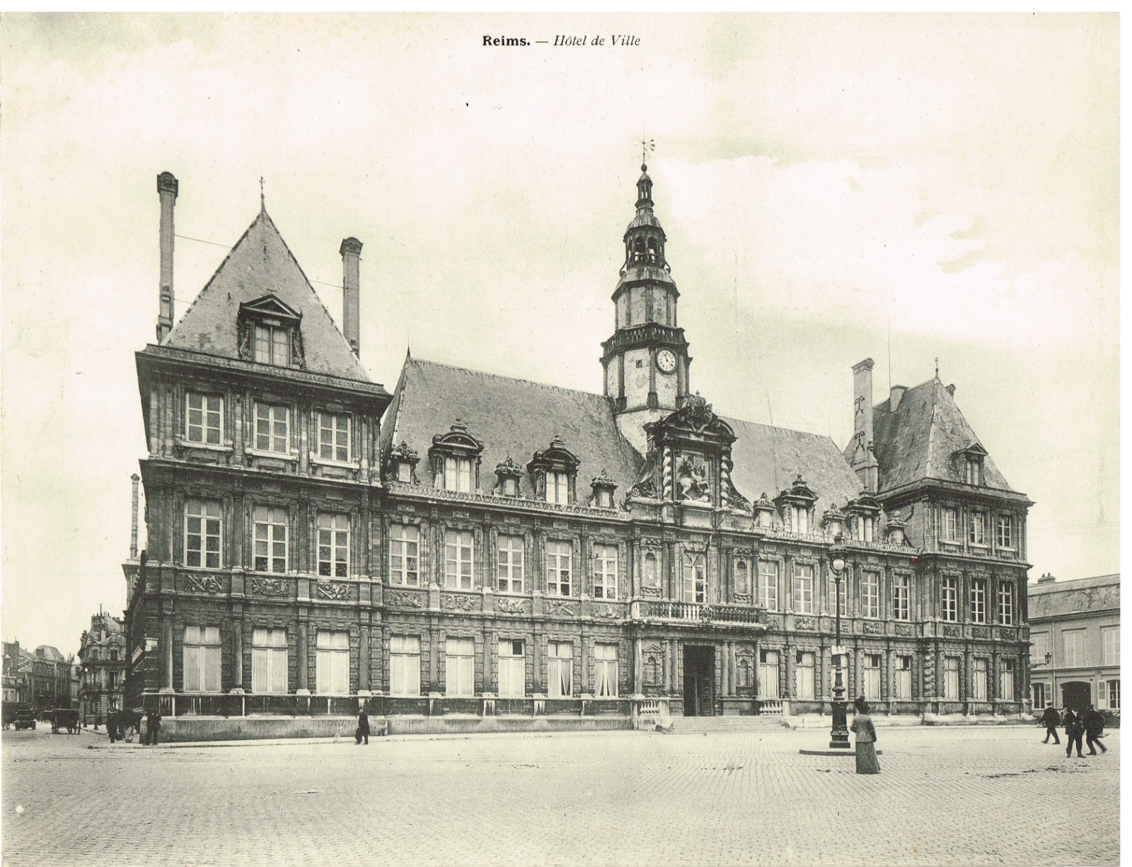 Monumental Map REIMS City Hall Circa 1900 Artistic Reims, Special Edition Monumental Map REIMS City Hall Circa 1900 Artistic Reims, Special Edition