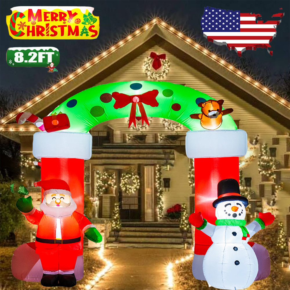8.2FT Christmas Giant Inflatable Santa Claus & Archway for Outdoor Indoor Garden 8.2FT Christmas Giant Inflatable Santa Claus & Archway for Outdoor Indoor Garden