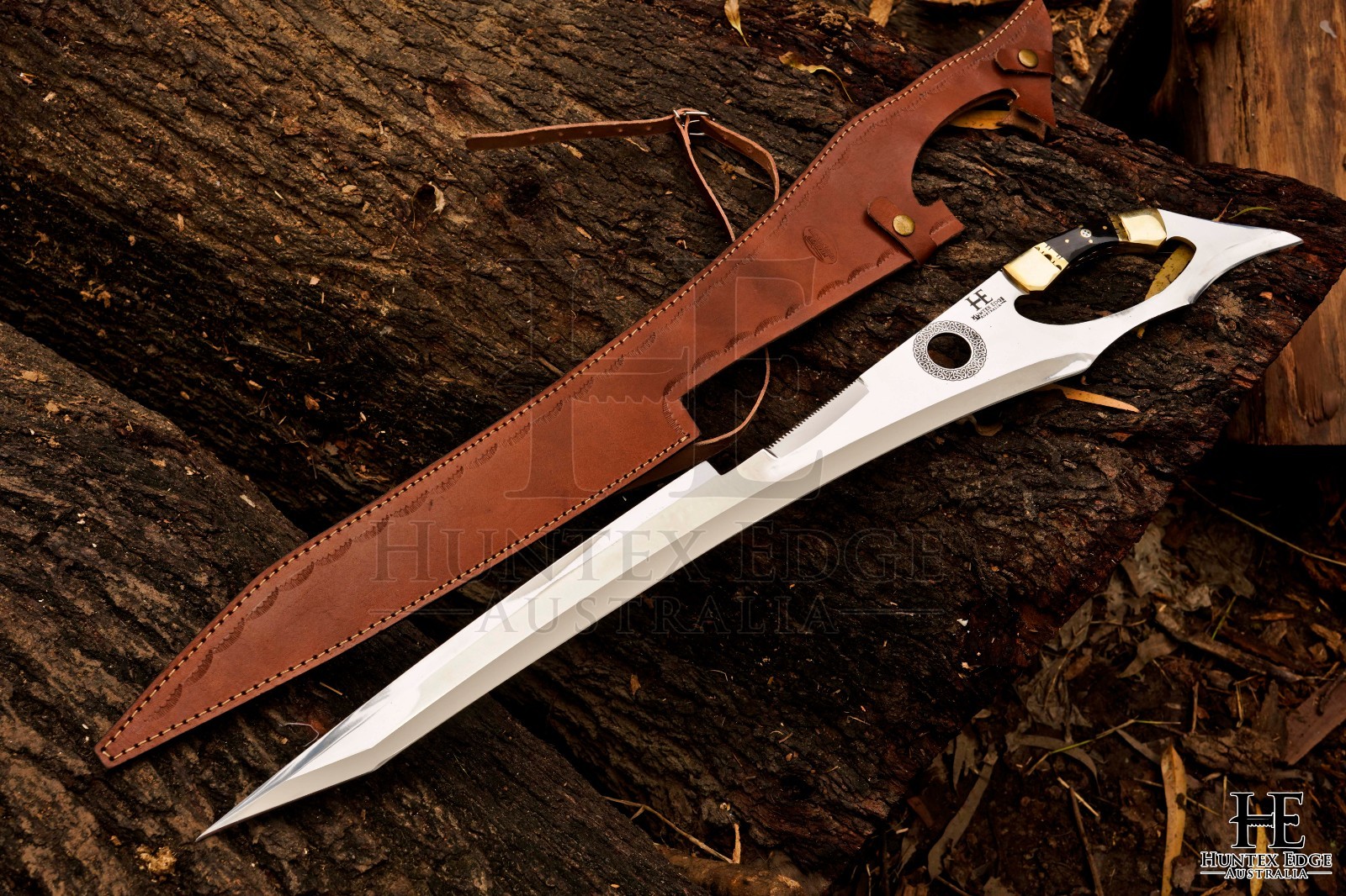 HUNTEX Custom Handmade 1095 Steel Blade, 71 cm Long, Celtic Knot Viking Sword HUNTEX Custom Handmade 1095 Steel Blade, 71 cm Long, Celtic Knot Viking Sword