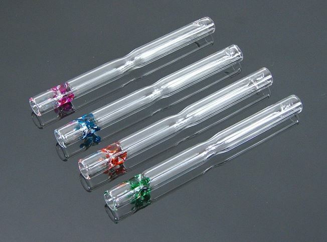 High End Premium Clear Glass Color Smoking Pipe / Cigarette Tobacco Holder High End Premium Clear Glass Color Smoking Pipe / Cigarette Tobacco Holder