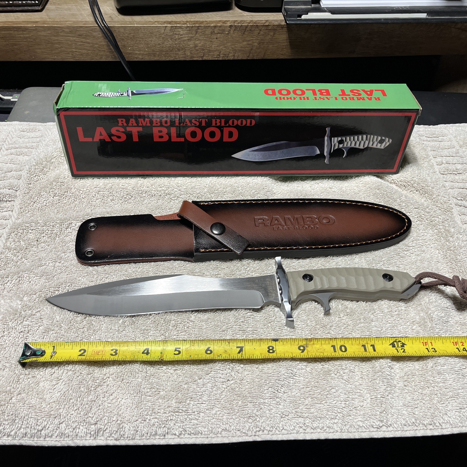 Rambo Licensed Last Blood Sylvester Stallone Hunting Fixed Blade Bowie Knife Rambo Licensed Last Blood Sylvester Stallone Hunting Fixed Blade Bowie Knife