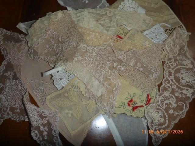 Antique Victorian/Edwardian Dress / Neck Fronts Modesty Panels/Job Lot/22 Items