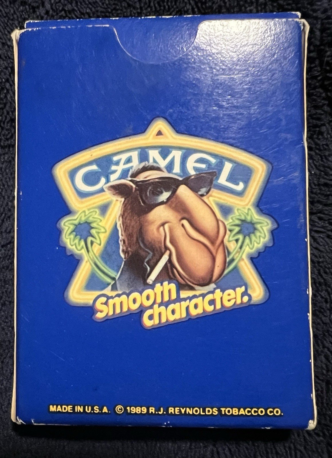 VTG 1989 Joe Camel Smooth Character Playing Cards, Missing 9 of Hearts