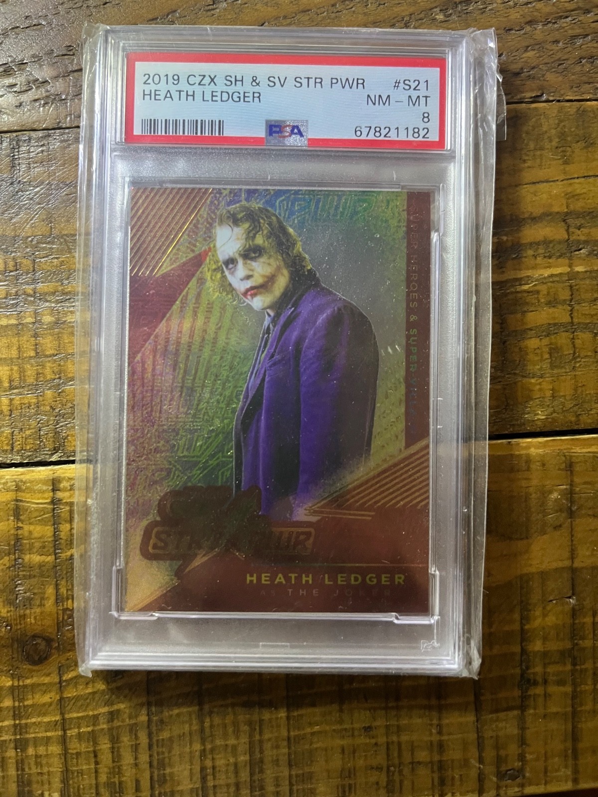 2019 DC CZX Super Heroes & Super-Villains STR PWR The Joker Heath Ledger PSA 8 2019 DC CZX Super Heroes & Super-Villains STR PWR The Joker Heath Ledger PSA 8