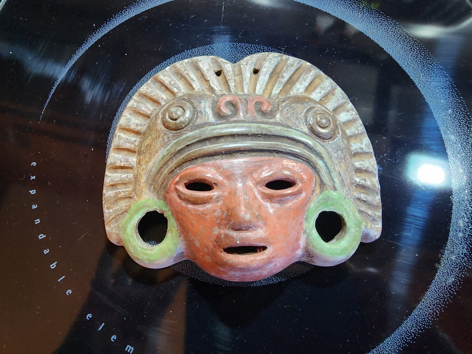 Vintage Mexican Folk Art Clay Mask Miniature Wall Hanging Decorative Terracotta Vintage Mexican Folk Art Clay Mask Miniature Wall Hanging Decorative Terracotta