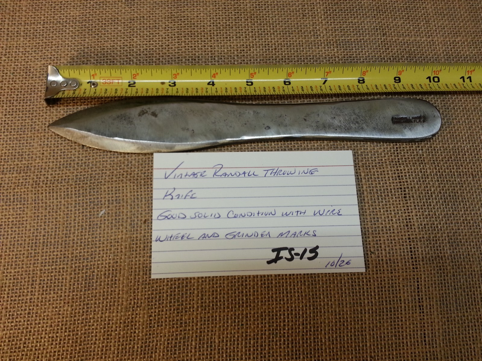 Vintage Original Randall Orlando Florida Throwing Knife Vintage Original Randall Orlando Florida Throwing Knife
