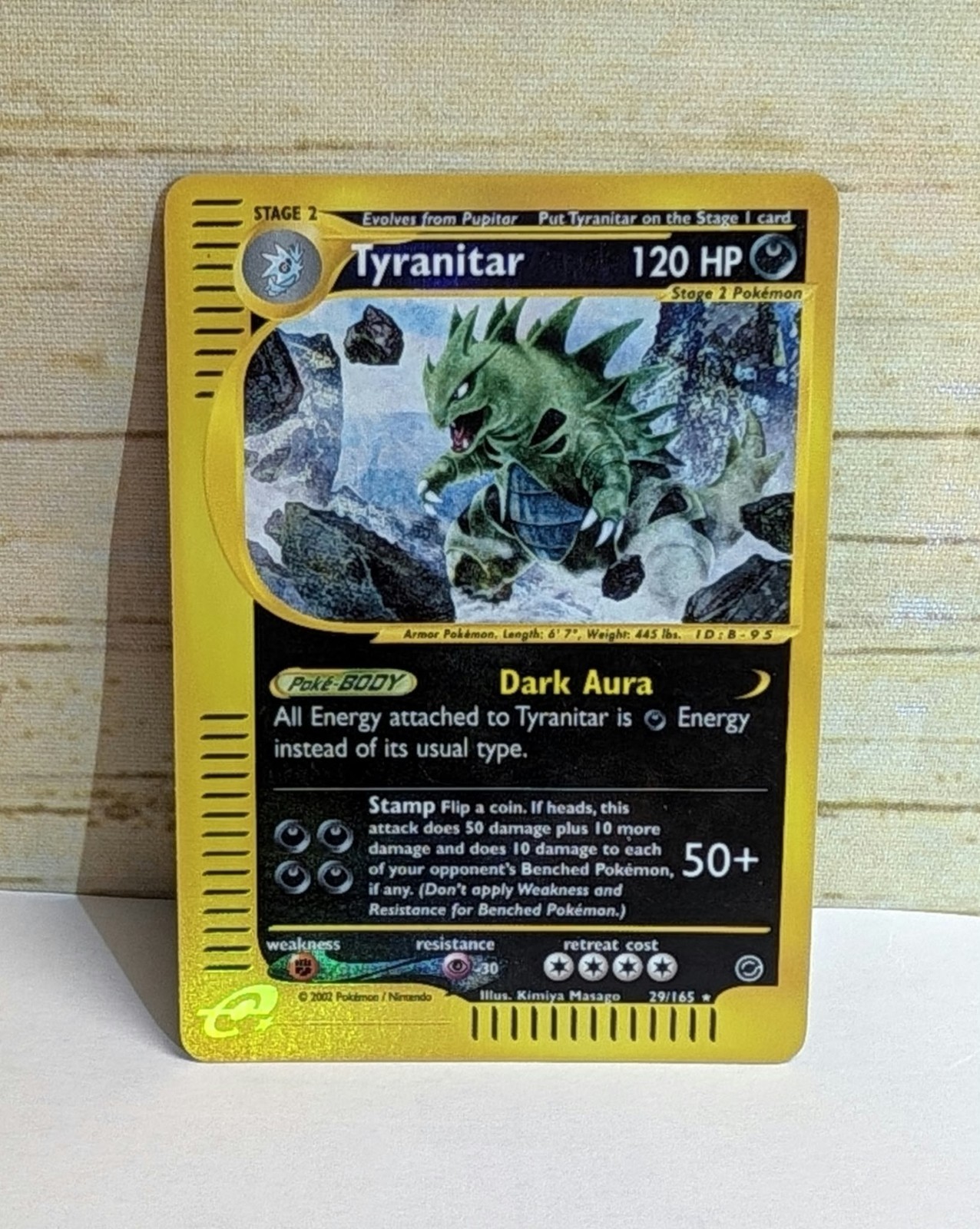 Pokémon Expedition Ultra Rare TCG Tyranitar Reverse Holo Card 66/165 - Excellent Pokémon Expedition Ultra Rare TCG Tyranitar Reverse Holo Card 66/165 - Excellent