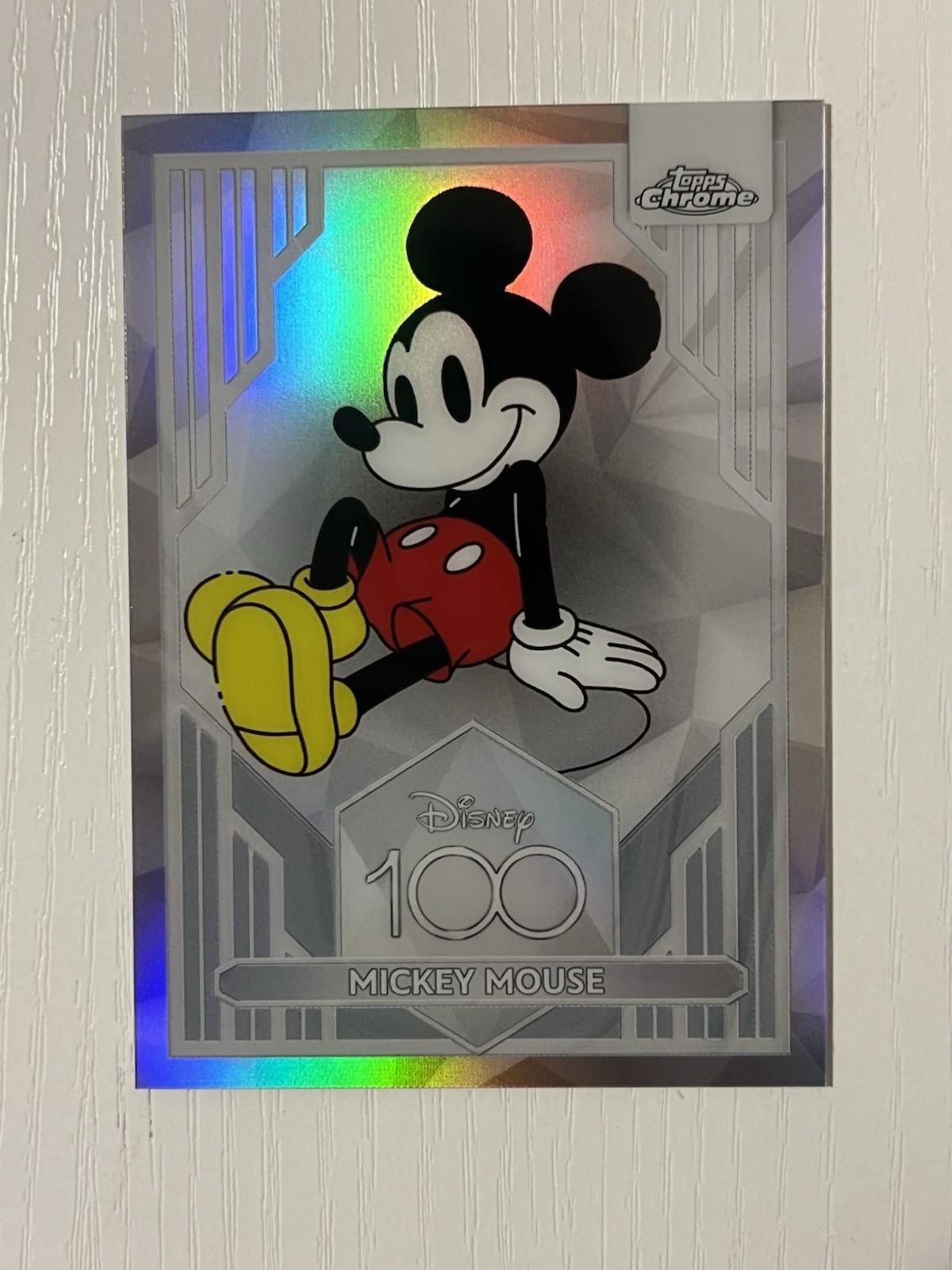 2023 Topps Chrome Disney 100 Mickey Mouse Refractor #1 Anniversary Card 2023 Topps Chrome Disney 100 Mickey Mouse Refractor #1 Anniversary Card