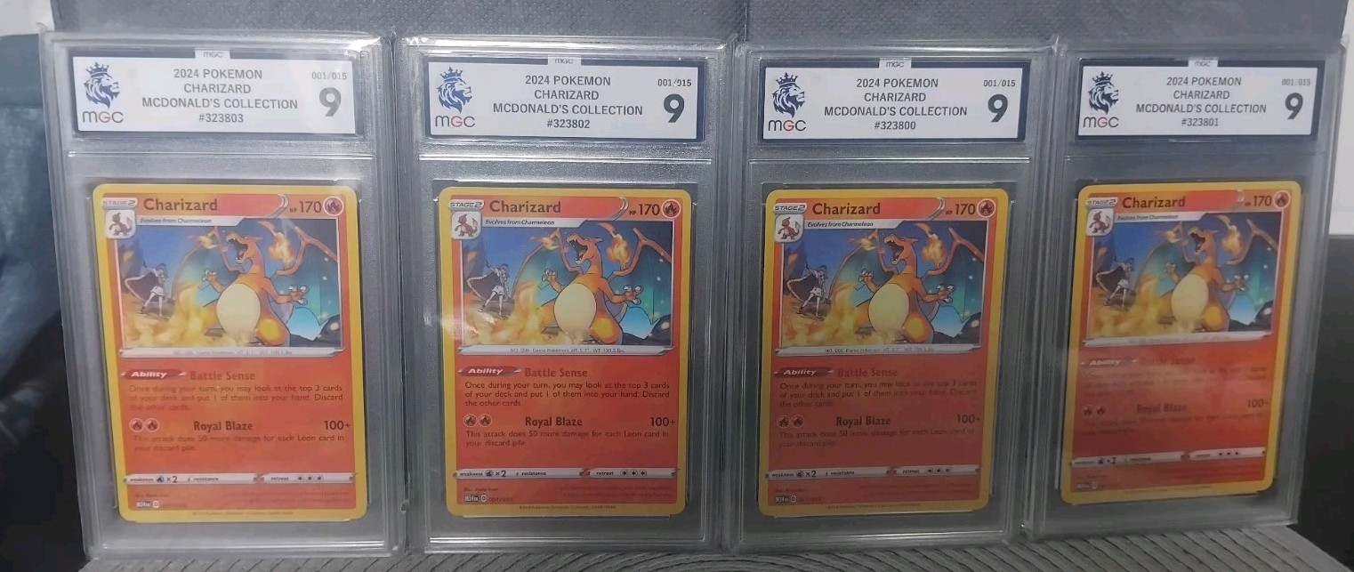 Pokemon Charizard Mcdonalds X4 Graded MGC 9 bundle Pokemon Charizard Mcdonalds X4 Graded MGC 9 bundle