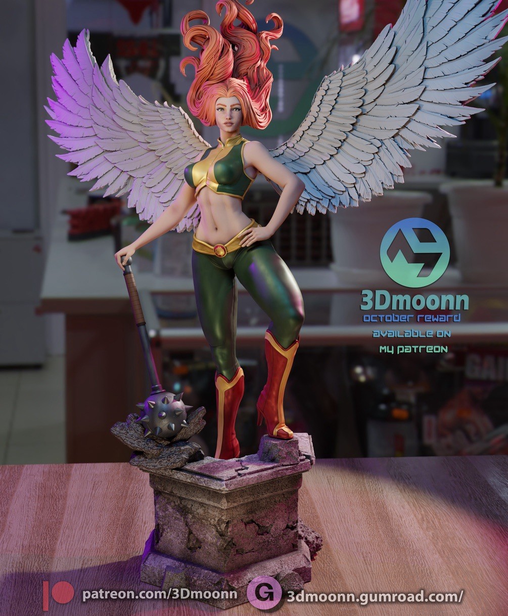 Hawkgirl Winged Fury Edition | 1/6 UNPAINTED Resin Sculpture | DC Display Hawkgirl Winged Fury Edition | 1/6 UNPAINTED Resin Sculpture | DC Display