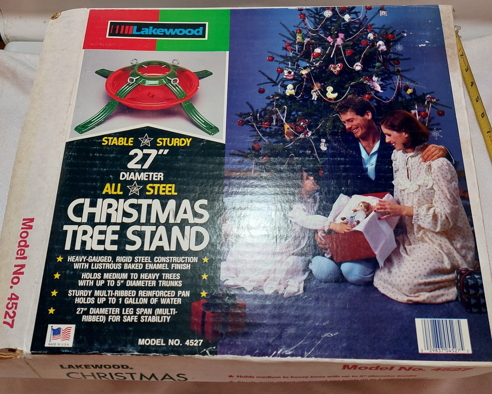 Classic Lakewood Model 4527 Steel 27" Christmas Tree Stand Retro Classic Lakewood Model 4527 Steel 27" Christmas Tree Stand Retro