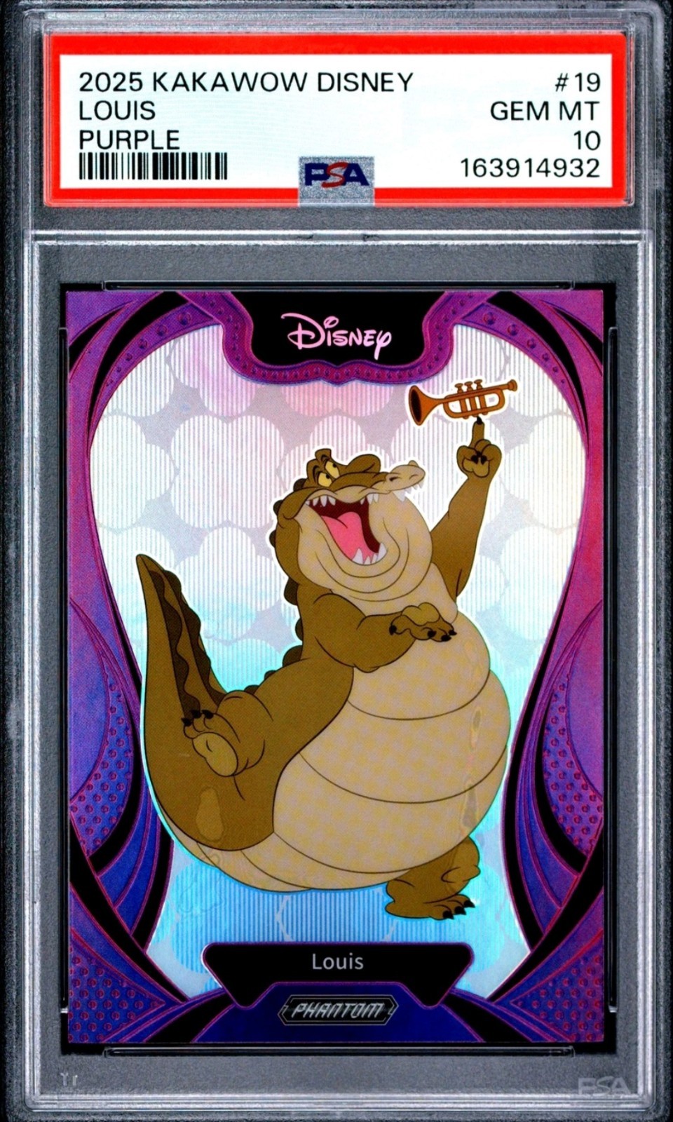 2025 LOUIS PSA 10 DISNEY KAKAWOW PHANTOM PURPLE PRINCESS AND THE FROG #'d /115 