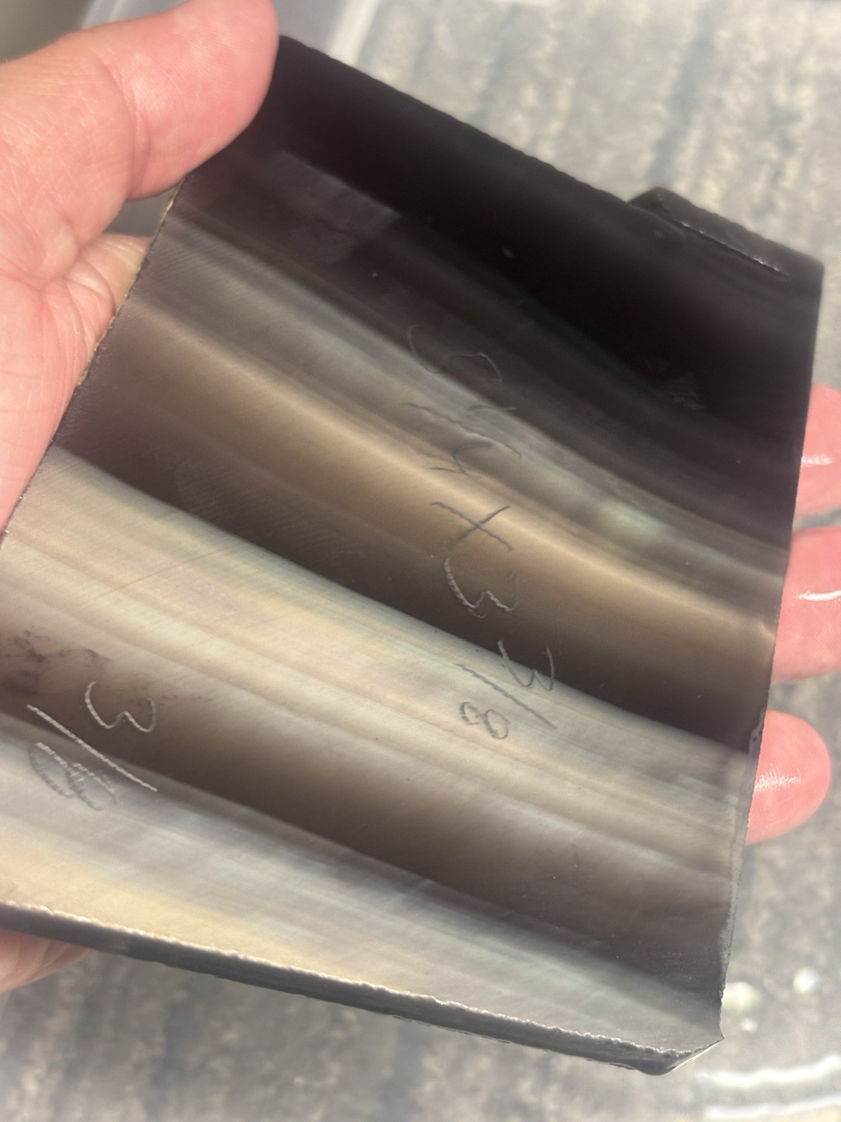 Beautiful Rainbow Obsidian Slab For Flint Knapping 5 1/4 X 3 3/8 Nice Thick 3/8 Beautiful Rainbow Obsidian Slab For Flint Knapping 5 1/4 X 3 3/8 Nice Thick 3/8