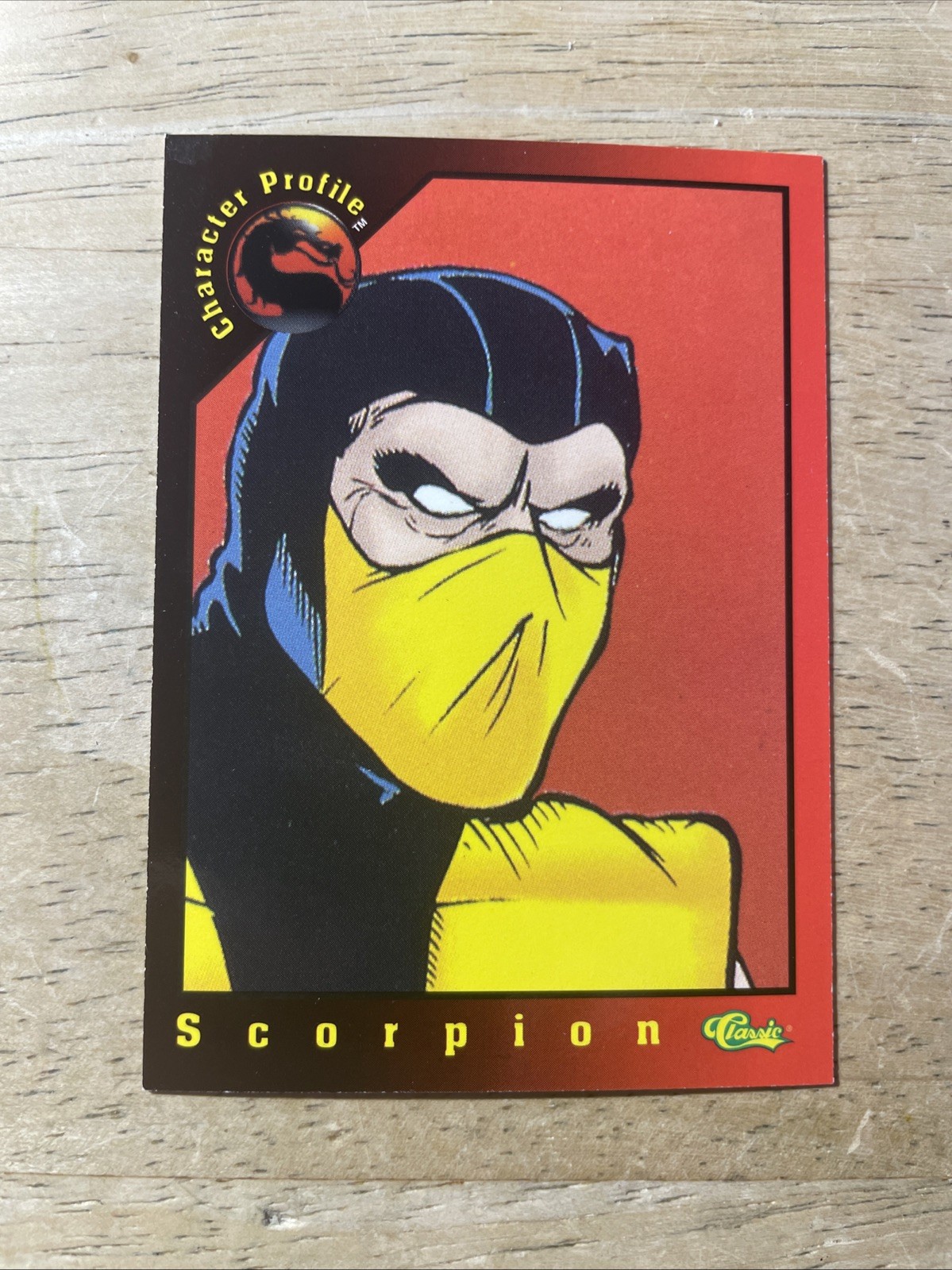 1994 Classic Mortal Kombat Series1 #7 Character Profile: Scorpion Trading Card