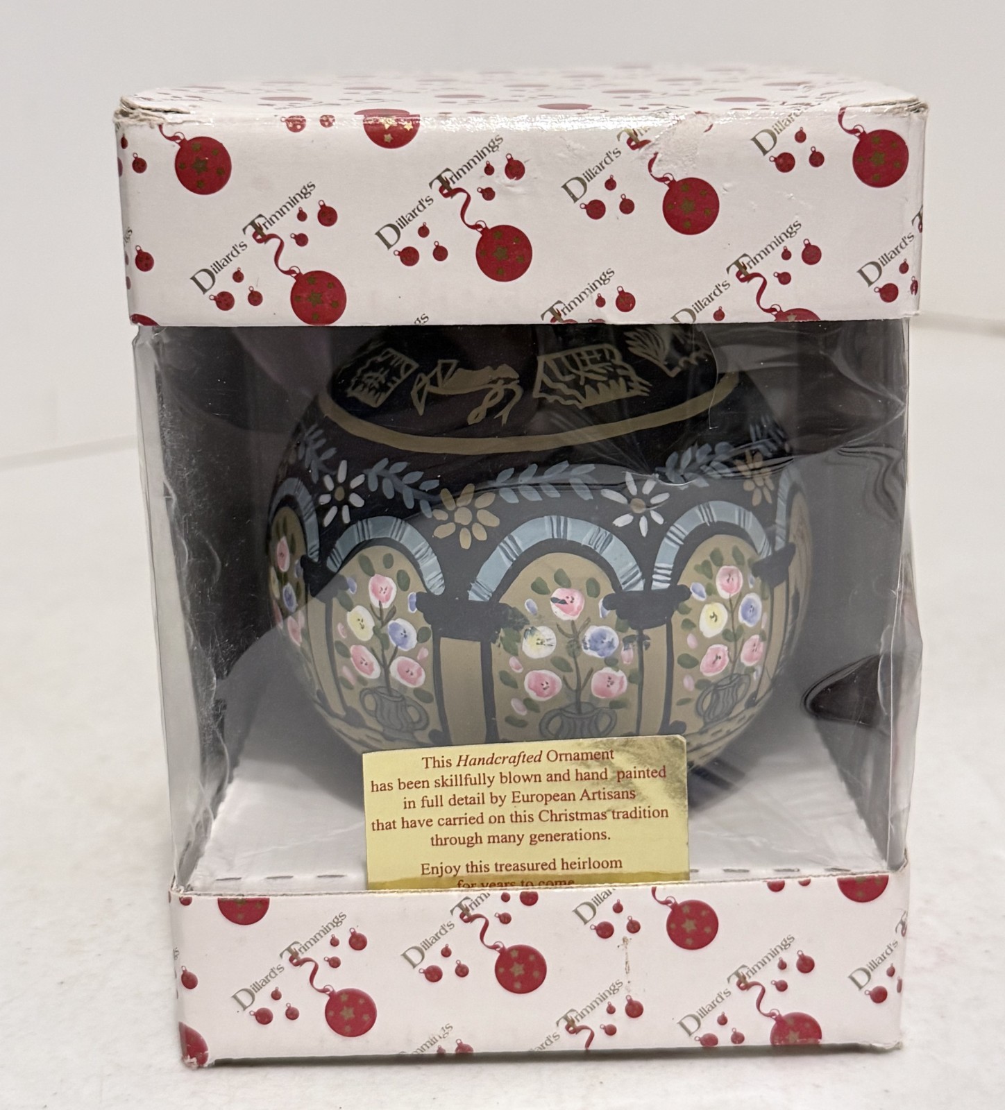Dillards Trimmings Ornament Hand Blown Glass Merry Christmas Bulb 4" NEW Dillards Trimmings Ornament Hand Blown Glass Merry Christmas Bulb 4" NEW