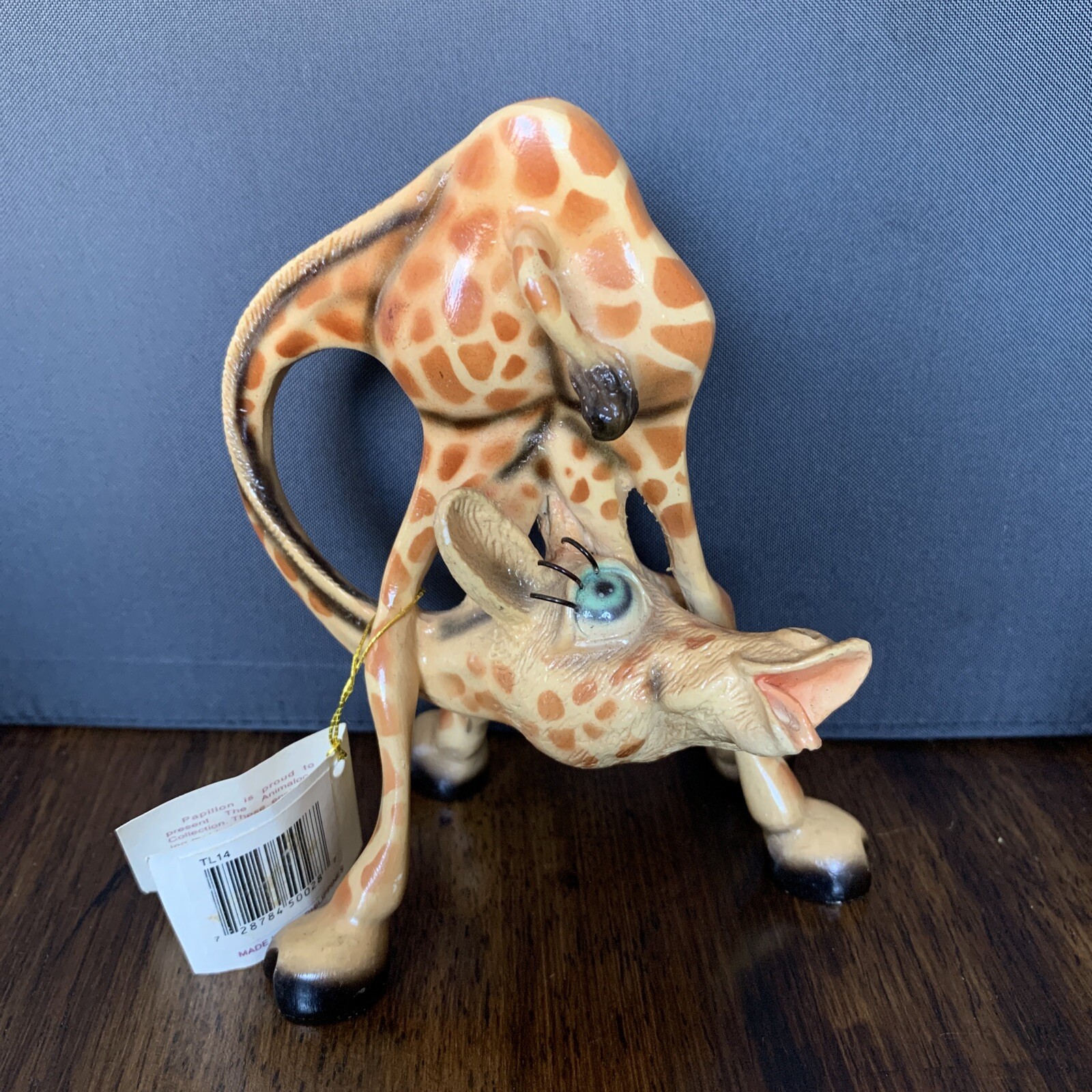 Animaloon Papillion Hand Painted Tangled Giraffe Resin Figurine 1993 Signed Animaloon Papillion Hand Painted Tangled Giraffe Resin Figurine 1993 Signed
