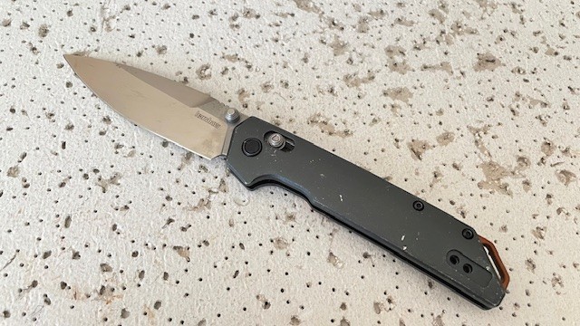 Kershaw 2038 Folding Pocket Knife Iridium Plain Blade D2 Dura Lock Gray Handle-