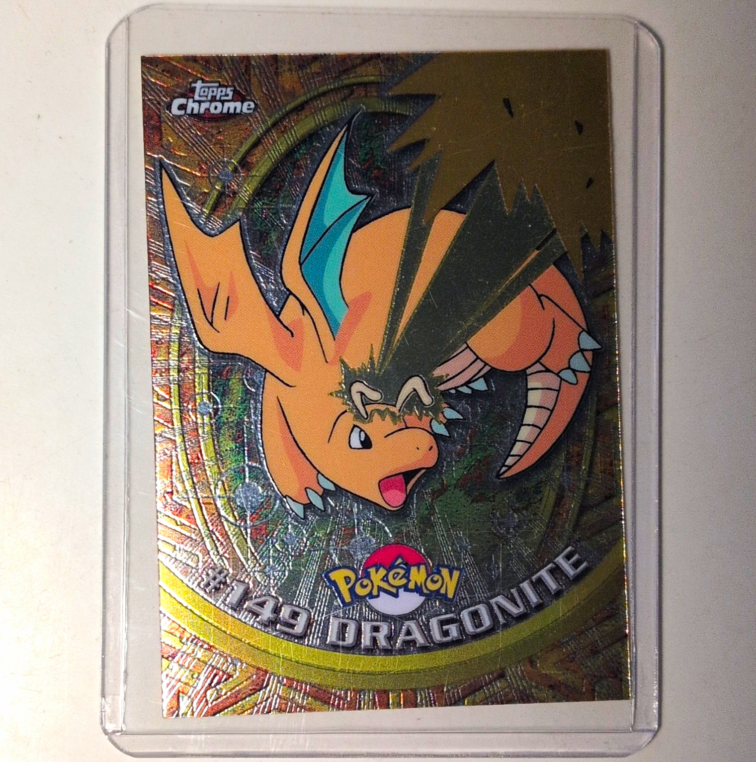 Topps Chrome 1998 Pokémon TV Animation Edition #149 Dragonite Hologram Card Topps Chrome 1998 Pokémon TV Animation Edition #149 Dragonite Hologram Card