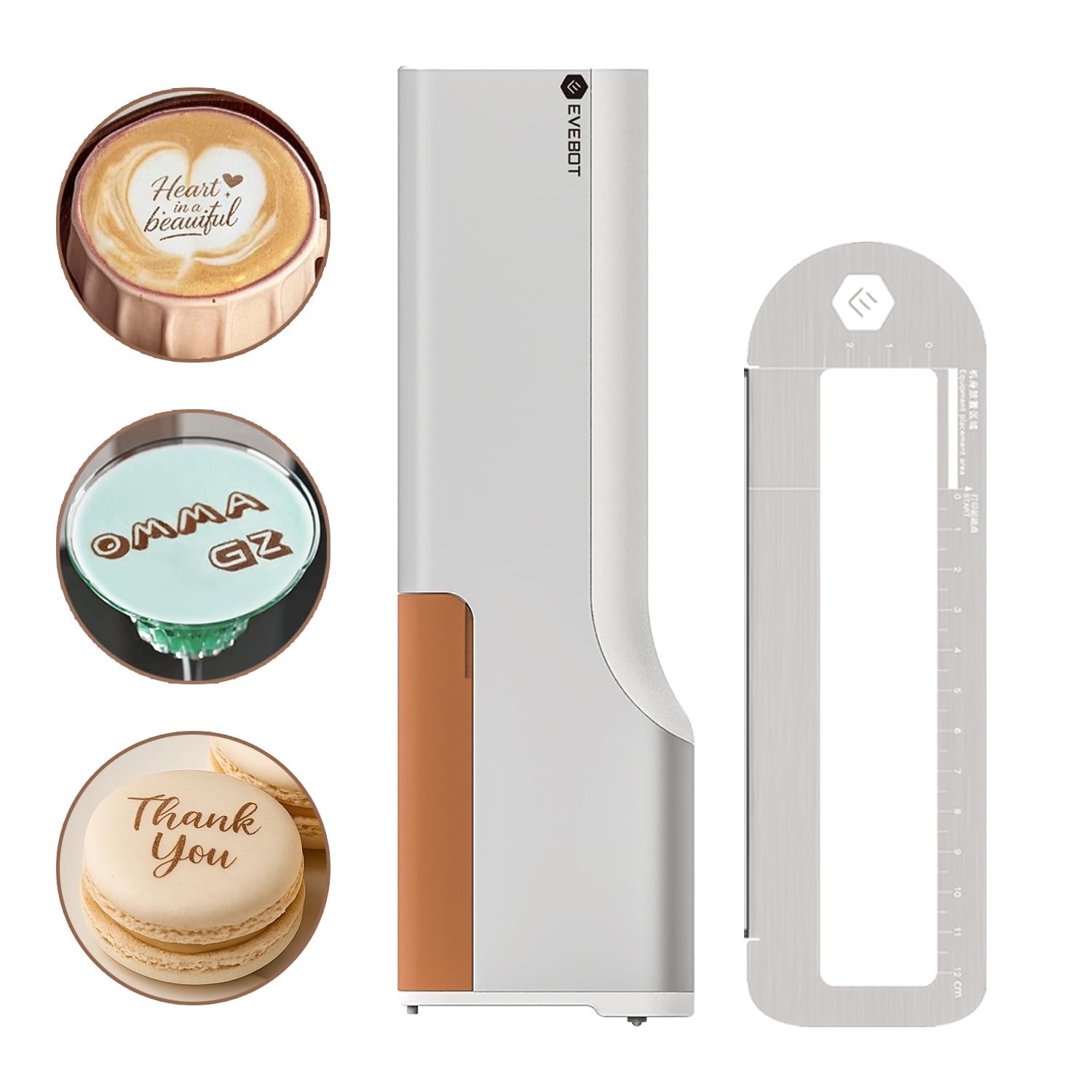 EVEBOT Creative PrintPen Handheld Coffee Latte Macaron Cookie Cocktail Surface C EVEBOT Creative PrintPen Handheld Coffee Latte Macaron Cookie Cocktail Surface C