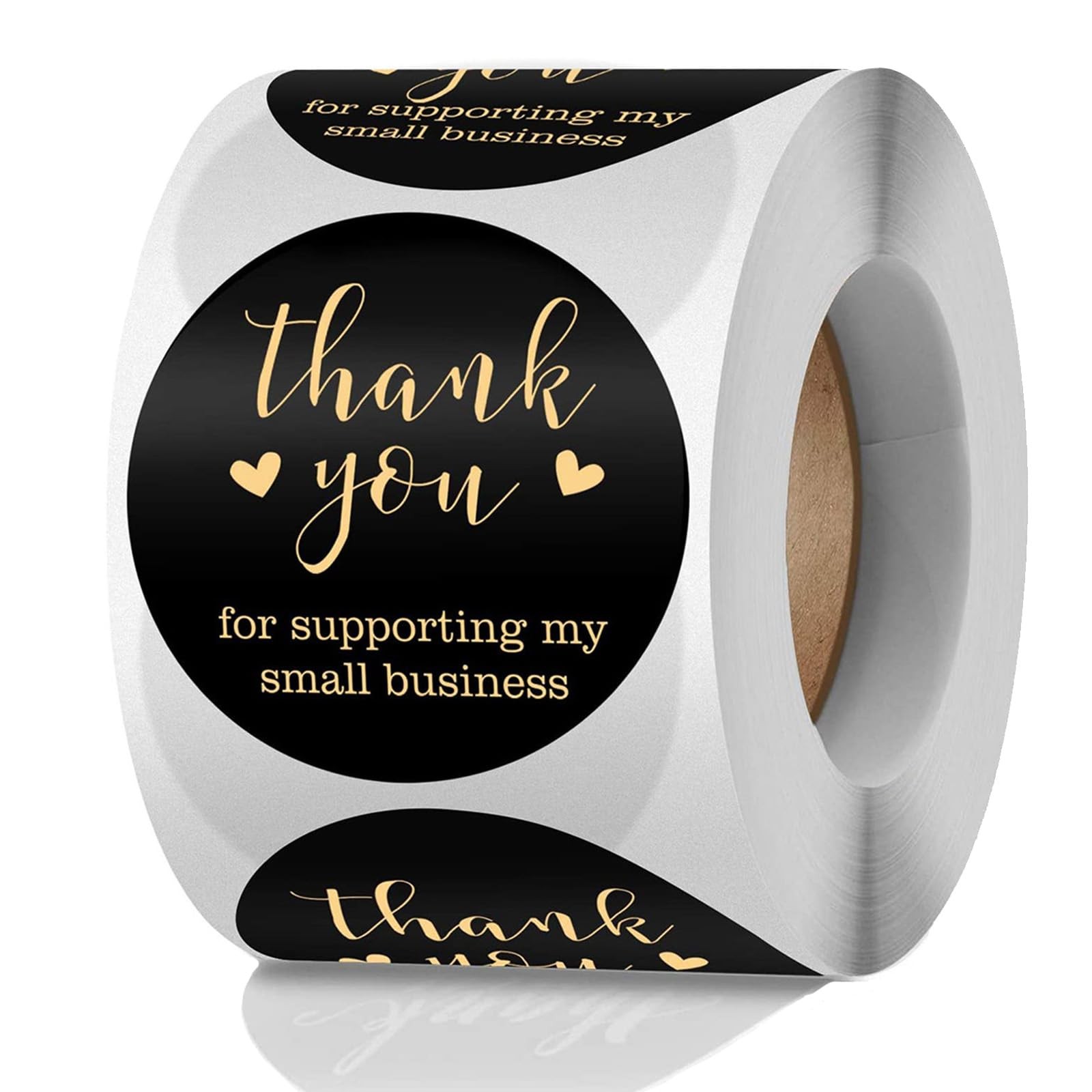 Thank You for Supporting My Small Business Stickers, 2 2 Inch Diameter, Black Thank You for Supporting My Small Business Stickers, 2 2 Inch Diameter, Black