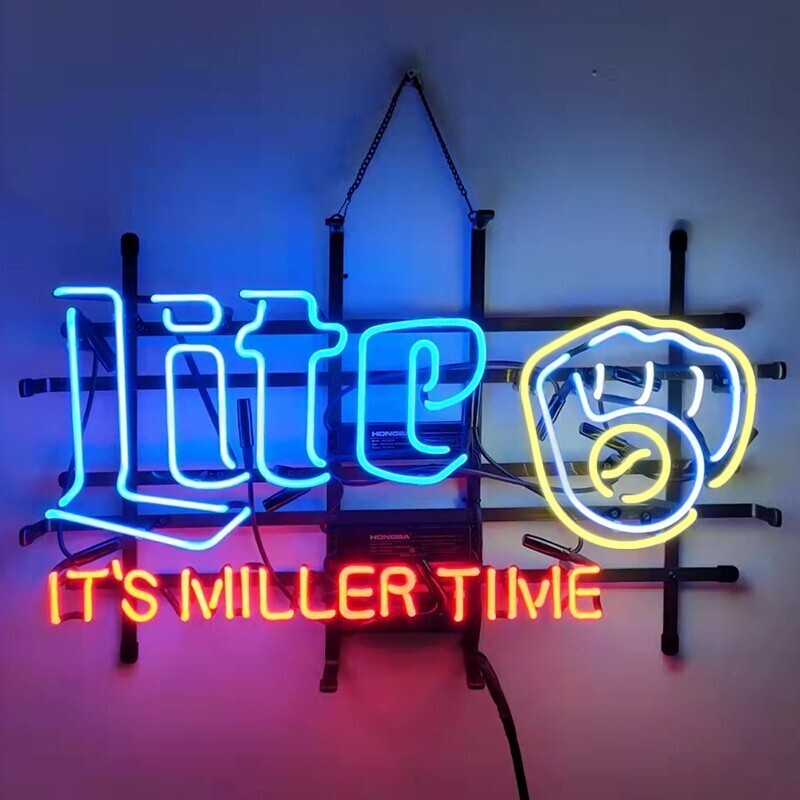 US STOCK Miller Lite Beer Milwaukee Brewers 24"x15" Neon Sign Light Miller Time US STOCK Miller Lite Beer Milwaukee Brewers 24"x15" Neon Sign Light Miller Time