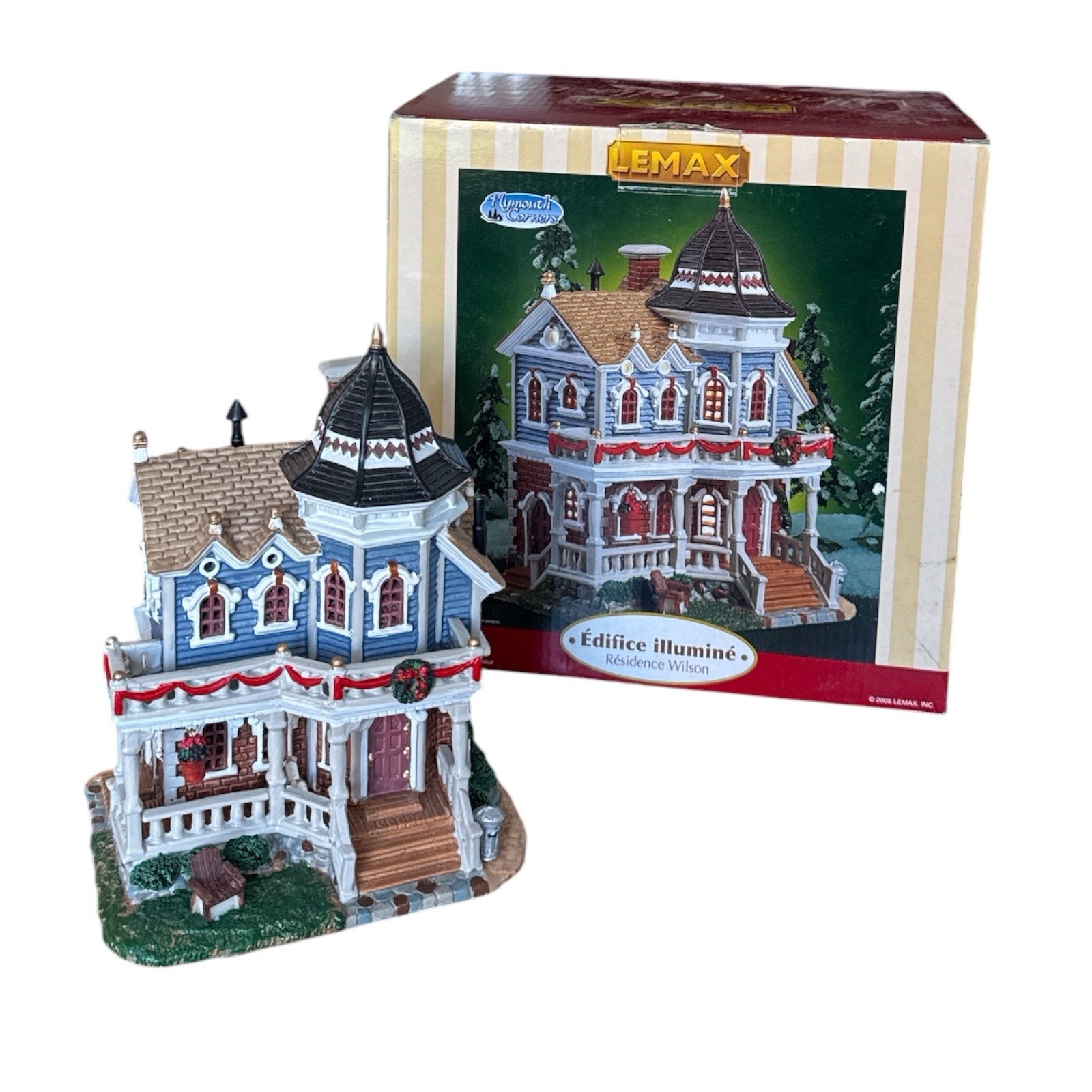 Vintage Lemax WILSON RESIDENCE 7" Illuminated House 2005 Christmas #55207 Vintage Lemax WILSON RESIDENCE 7" Illuminated House 2005 Christmas #55207