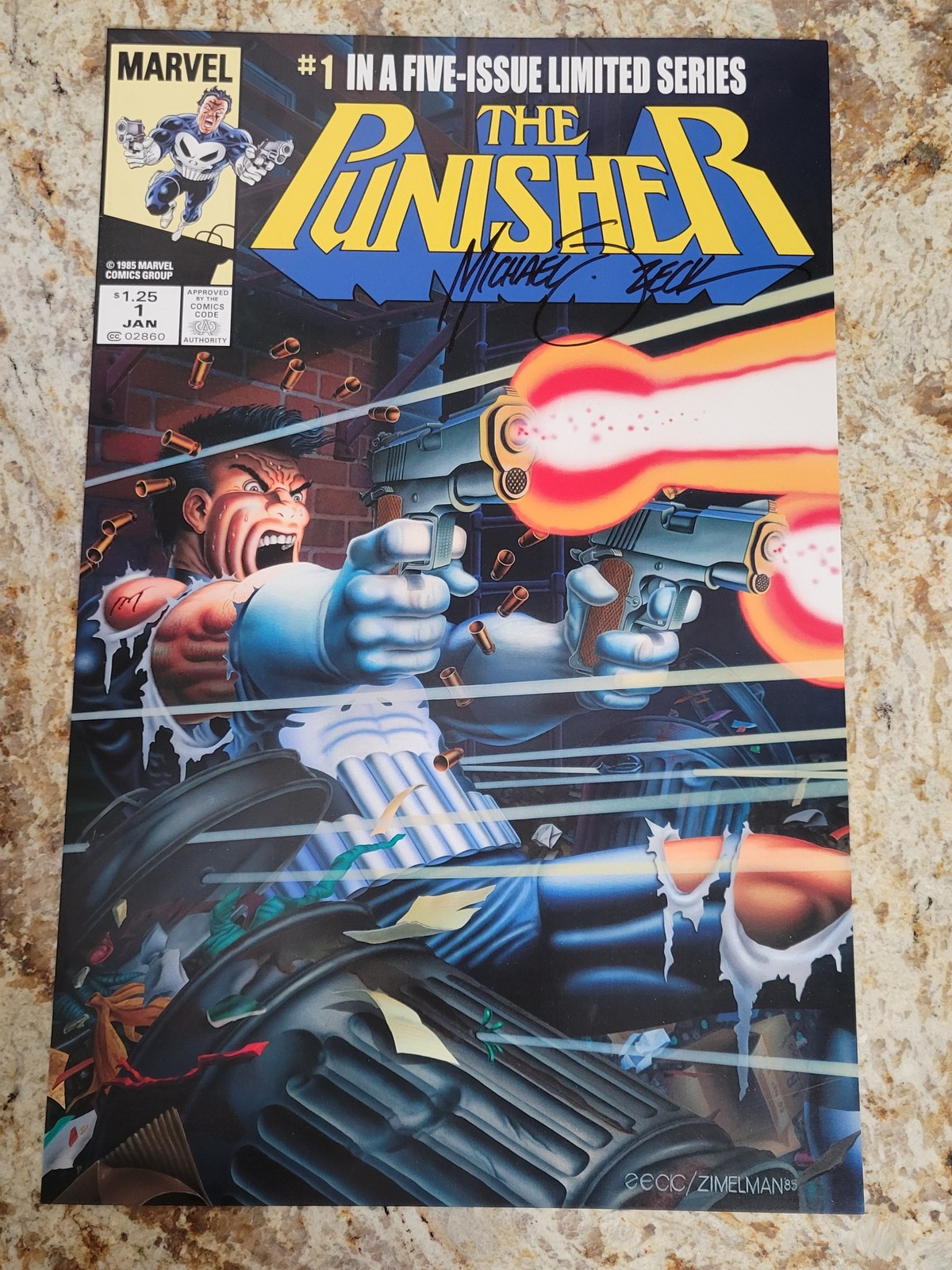 Punisher #1 Marvel 11" x 17" Print Signed Mike Zeck w/COA Poster Limited Series Punisher #1 Marvel 11" x 17" Print Signed Mike Zeck w/COA Poster Limited Series